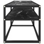 Mueble de TV vidrio templado color mármol negro 140x40x40,5 cm de , Muebles TV - Ref: Foro24-331717, Precio: 86,89 €, Descuen...