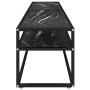 Mueble de TV vidrio templado color mármol negro 200x40x40,5 cm de , Muebles TV - Ref: Foro24-331729, Precio: 107,63 €, Descue...