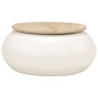Mesa de centro de madera maciza de mango blanca 51x51x27 cm de , Mesas de centro - Ref: Foro24-352052, Precio: 169,04 €, Desc...