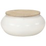 Mesa de centro de madera maciza de mango blanca 51x51x27 cm de , Mesas de centro - Ref: Foro24-352052, Precio: 169,04 €, Desc...