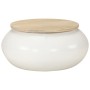 Mesa de centro de madera maciza de mango blanca 51x51x27 cm de , Mesas de centro - Ref: Foro24-352052, Precio: 169,04 €, Desc...