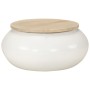 Mesa de centro de madera maciza de mango blanca 51x51x27 cm de , Mesas de centro - Ref: Foro24-352052, Precio: 169,04 €, Desc...