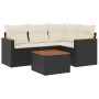 Set de muebles de jardín 5 pzas y cojines ratán sintético negro de , Conjuntos de jardín - Ref: Foro24-3258339, Precio: 312,7...