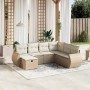 Set sofás de jardín 7 piezas y cojines ratán sintético beige de , Conjuntos de jardín - Ref: Foro24-3264144, Precio: 497,19 €...