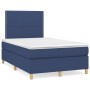 Cama box spring con colchón y luces LED tela azul 120x190 cm de , Camas y somieres - Ref: Foro24-3270245, Precio: 381,73 €, D...