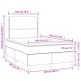 Cama box spring con colchón y luces LED tela azul 120x190 cm de , Camas y somieres - Ref: Foro24-3270245, Precio: 381,73 €, D...