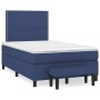 Cama box spring con colchón tela azul 120x190 cm de , Camas y somieres - Ref: Foro24-3270354, Precio: 405,12 €, Descuento: %