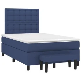 Cama box spring con colchón tela azul 120x190 cm de , Camas y somieres - Ref: Foro24-3270389, Precio: 428,03 €, Descuento: %