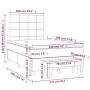 Box spring bed with blue fabric mattress 120x190 cm by , Beds and slatted bases - Ref: Foro24-3270410, Price: 428,72 €, Disco...