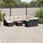 Set de sofás de jardín 11 pzas y cojines ratán sintético negro de , Conjuntos de jardín - Ref: Foro24-3256742, Precio: 642,64...