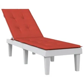 Cojín para tumbona tela rojo melange (75+105)x50x3 cm de , Cojines para sillas y sofás - Ref: Foro24-4002493, Precio: 29,28 €...