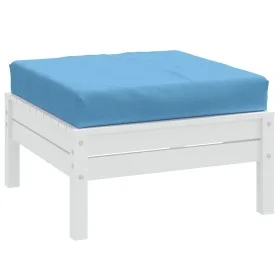Cojín para sofá de palets tela azul melange 60x60x10 cm de , Cojines para sillas y sofás - Ref: Foro24-4002667, Precio: 27,87...