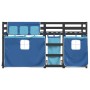 Litera con cortinas madera maciza de pino azul 90x200 cm de , Camas y somieres - Ref: Foro24-3283869, Precio: 236,33 €, Descu...