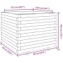 Jardinera madera maciza de pino marrón cera 60x60x49,5 cm de , Maceteros y jardineras - Ref: Foro24-3282521, Precio: 157,14 €...
