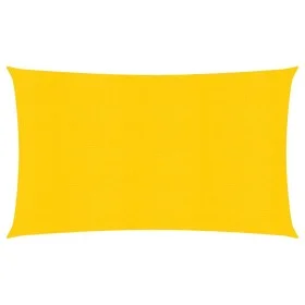 Rectangular yellow HDPE sail shade 160 g/m² 4x7 m by , Umbrellas - Ref: Foro24-311575, Price: 54,50 €, Discount: %