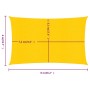 Toldo de vela rectangular HDPE amarillo 160 g/m² 6x8 m de , Sombrillas - Ref: Foro24-311580, Precio: 89,36 €, Descuento: %