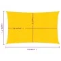 Toldo de vela rectangular HDPE amarillo 160 g/m² 6x8 m de , Sombrillas - Ref: Foro24-311580, Precio: 87,70 €, Descuento: %
