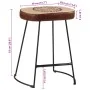 Taburetes de bar 2 uds marrón oscuro 40x29,5x53 cm de , Taburetes de cocina - Ref: Foro24-358929, Precio: 58,25 €, Descuento: %