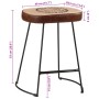 Taburetes de bar 2 uds marrón oscuro 40x29,5x53 cm de , Taburetes de cocina - Ref: Foro24-358929, Precio: 58,70 €, Descuento: %