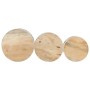 Mesas altas de bar forma tambor 3uds madera maciza mango rugosa de , Mesas auxiliares - Ref: Foro24-358934, Precio: 132,69 €,...
