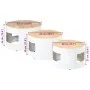 High bar tables in drum shape, set of 3, made of solid rough mango wood. by , Side tables - Ref: Foro24-358934, Price: 131,51...