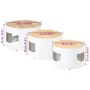 Mesas altas de bar forma tambor 3uds madera maciza mango rugosa de , Mesas auxiliares - Ref: Foro24-358934, Precio: 132,69 €,...