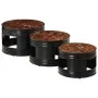 Mesas altas de bar forma tambor 3 uds madera maciza reciclada de , Mesas auxiliares - Ref: Foro24-358936, Precio: 131,65 €, D...