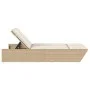 Tumbona doble con cojines ratán sintético beige de , Tumbonas - Ref: Foro24-368183, Precio: 298,29 €, Descuento: %