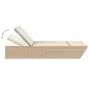 Tumbona doble con cojines ratán sintético beige de , Tumbonas - Ref: Foro24-368183, Precio: 298,29 €, Descuento: %