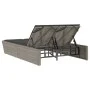 Double sun lounger with gray synthetic rattan cushions by , Loungers - Ref: Foro24-368181, Price: 298,29 €, Discount: %