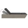 Double sun lounger with gray synthetic rattan cushions by , Loungers - Ref: Foro24-368181, Price: 298,29 €, Discount: %