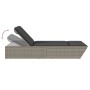 Tumbona doble con cojines ratán sintético gris de , Tumbonas - Ref: Foro24-368181, Precio: 285,63 €, Descuento: %