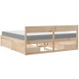 Cama con cajones y colchón madera pino marrón cera 200x200 cm de , Camas y somieres - Ref: Foro24-3281886, Precio: 678,74 €, ...