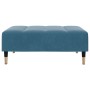 Sofá cama de 2 plazas con taburete terciopelo azul de , Sofás - Ref: Foro24-3258144, Precio: 330,97 €, Descuento: %