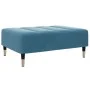 Sofá cama de 2 plazas con taburete terciopelo azul de , Sofás - Ref: Foro24-3258144, Precio: 325,51 €, Descuento: %