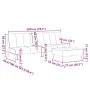 Sofá cama de 2 plazas con taburete terciopelo azul de , Sofás - Ref: Foro24-3258144, Precio: 325,51 €, Descuento: %