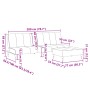 Sofá cama de 2 plazas con taburete terciopelo azul de , Sofás - Ref: Foro24-3258144, Precio: 330,97 €, Descuento: %