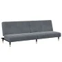 Sofá cama de 2 plazas con taburete terciopelo gris oscuro de , Sofás - Ref: Foro24-3258146, Precio: 331,87 €, Descuento: %