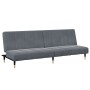 Sofá cama de 2 plazas con taburete terciopelo gris oscuro de , Sofás - Ref: Foro24-3258146, Precio: 336,30 €, Descuento: %