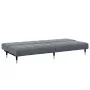 Sofá cama de 2 plazas con taburete terciopelo gris oscuro de , Sofás - Ref: Foro24-3258146, Precio: 331,87 €, Descuento: %
