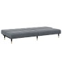 Sofá cama de 2 plazas con taburete terciopelo gris oscuro de , Sofás - Ref: Foro24-3258146, Precio: 336,30 €, Descuento: %