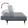 Sofá cama de 2 plazas con taburete terciopelo gris oscuro de , Sofás - Ref: Foro24-3258146, Precio: 331,87 €, Descuento: %