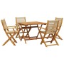 Set de comedor jardín 5 pzas polipropileno madera maciza beige de , Conjuntos de jardín - Ref: Foro24-3281831, Precio: 502,02...