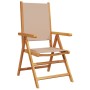 Sillas de jardín reclinables 8 uds madera maciza y tela taupe de , Sillas de jardín - Ref: Foro24-3214546, Precio: 602,01 €, ...