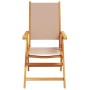Sillas de jardín reclinables 8 uds madera maciza y tela taupe de , Sillas de jardín - Ref: Foro24-3214546, Precio: 602,01 €, ...