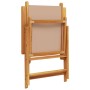 Sillas de jardín reclinables 8 uds madera maciza y tela taupe de , Sillas de jardín - Ref: Foro24-3214546, Precio: 602,01 €, ...