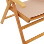 Sillas de jardín reclinables 8 uds madera maciza y tela taupe de , Sillas de jardín - Ref: Foro24-3214546, Precio: 602,01 €, ...