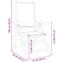 Sillas de jardín reclinables 8 uds madera maciza y tela taupe de , Sillas de jardín - Ref: Foro24-3214546, Precio: 602,01 €, ...
