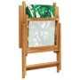 Sillas de jardín reclinables 8 uds madera maciza y tela verde de , Sillas de jardín - Ref: Foro24-3214552, Precio: 586,33 €, ...