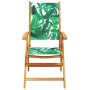 Sillas de jardín reclinables 4 uds madera maciza y tela verde de , Sillas de jardín - Ref: Foro24-3214550, Precio: 294,99 €, ...